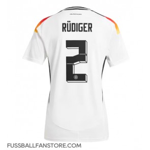 Deutschland Antonio Rudiger #2 Replik Heimtrikot Damen EM 2024 Kurzarm